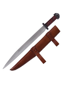 Lang Viking Seax-zwaard met schede