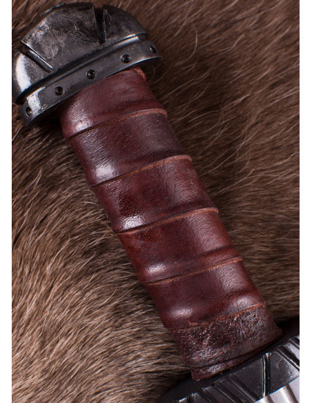 Langes Wikinger-Seax-Schwert mit Scheide