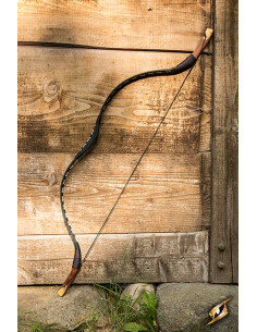 Arco medieval negro para usar montado a caballo. 118 cm.