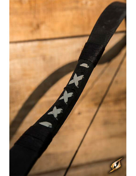 Sort middelalderbue til brug monteret...