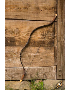 Arco medieval marrón para usar montado a caballo. 118 cm.