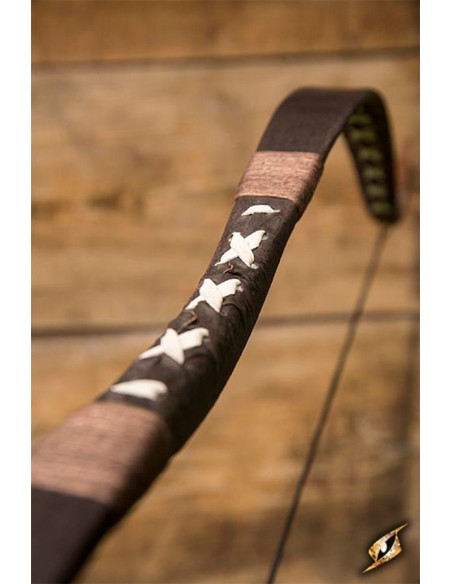 Bruine middeleeuwse boog om te paard...