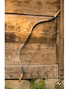 Arco medieval gris para usar montado a caballo. 118 cm.