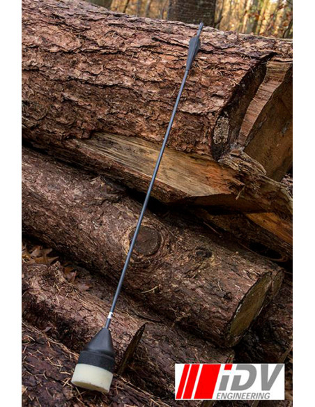 Fladhoved bueskydningspil, sort/sort