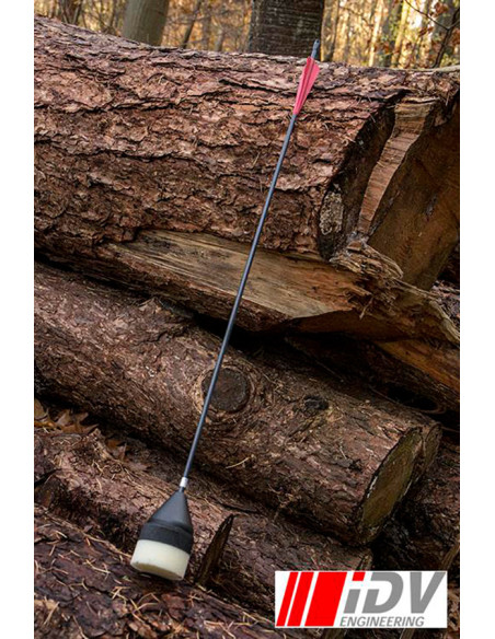 Fladhoved bueskydningspil, sort/rød