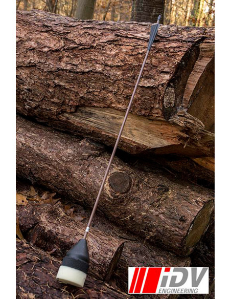 Buepil med fladt hoved, brun/sort