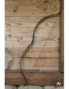 Arco medieval Deluxe negro para caballo. Cuerda 115 cm.