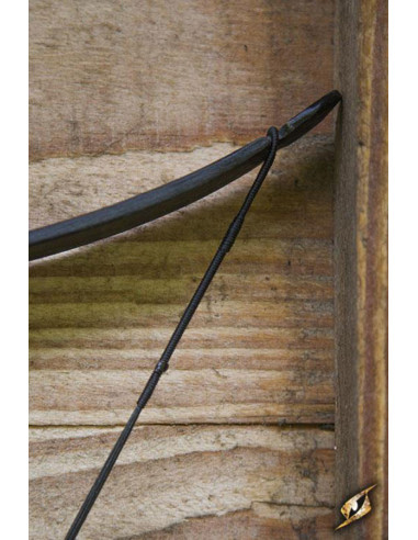 Deluxer schwarzer mittelalterlicher Bogen für Pferd. Seil 88cm.