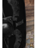 Escudo Scutum Romano Negro en látex, 100x65 cm.