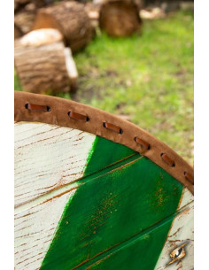 Viking-Keltisch Schild Thegn Groen/Wit LARP, ø 80 cm. 2