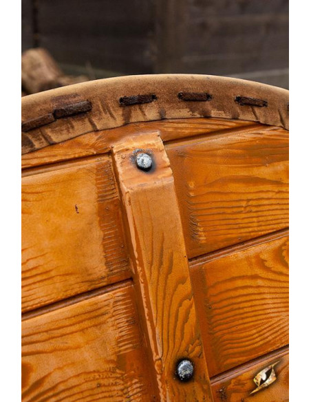 Wikingerschild Thegn Weiß/Holz für...