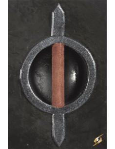 Rund spænde, imiteret træ, til LARP, ø 40 cm. 2