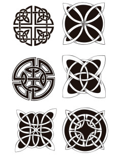 Temporäres Tattoo mit keltischen und Wikinger-Knoten und...