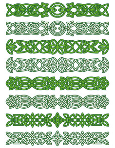 Tijdelijke tattoo met Keltische knopen groene tinten