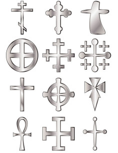 Temporäres Tattoo mit 12 mittelalterlichen Kreuzen (Teil 1)