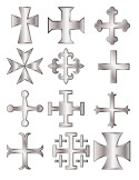 Tatuaje temporal con 12 cruces medievales (parte 2)