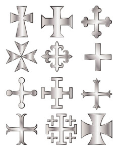 Temporäres Tattoo mit 12 mittelalterlichen Kreuzen (Teil 2)