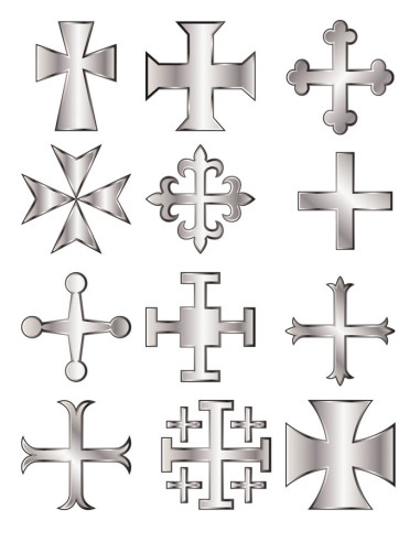 Tatuaje temporal con 12 cruces medievales (parte 2)