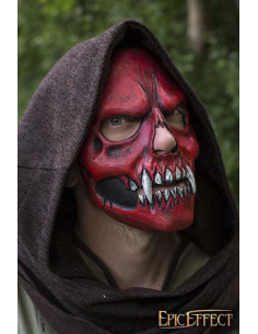 Máscara facial calavera sangrienta roja 2
