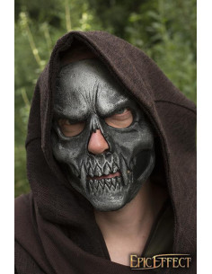 Sølv kranie ansigtsmaske
