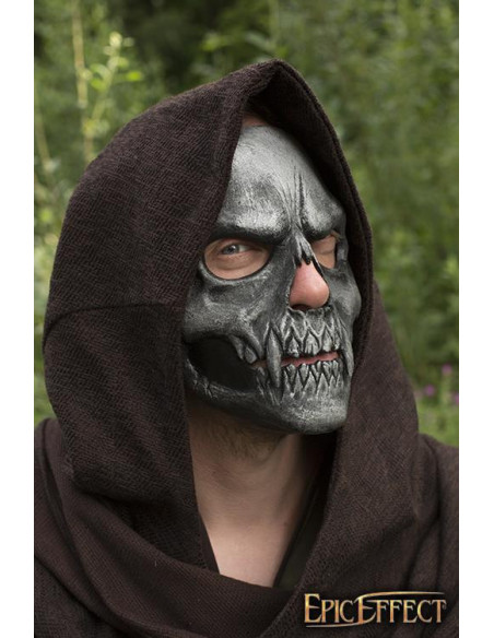 Máscara facial calavera plata