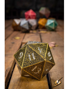 Goldene Würfel für Rollenspiele und LARP-Charakterspiele