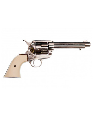 Revólver Colt Peacemaker SAA, año 1873
 Acabados-Niquel