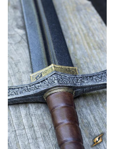 Middeleeuws kruisvaarderszwaard in latex voor LARP, 70 cm. 2