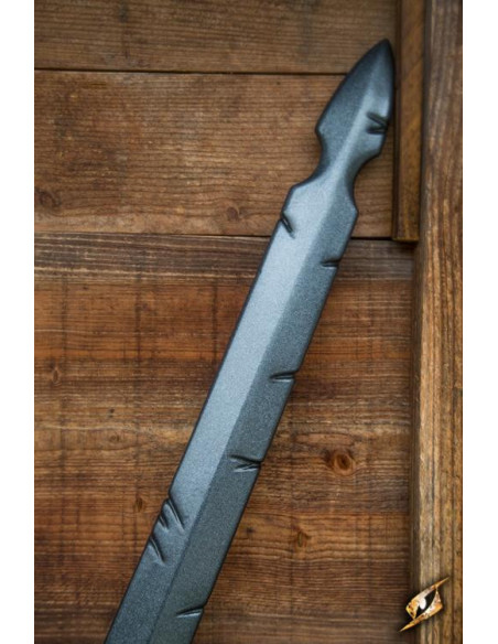 Espada a dos manos con muescas en...