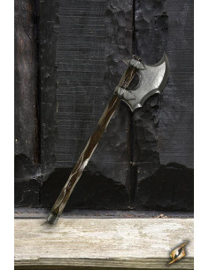 Hacha de guerra a dos manos en látex para LARP, 70 cm.