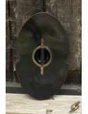 Escudo elíptico romano negro, 70x45 cm.