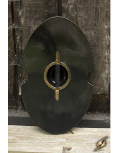 Sort romersk ellipseformet skjold, 70x45 cm. 2