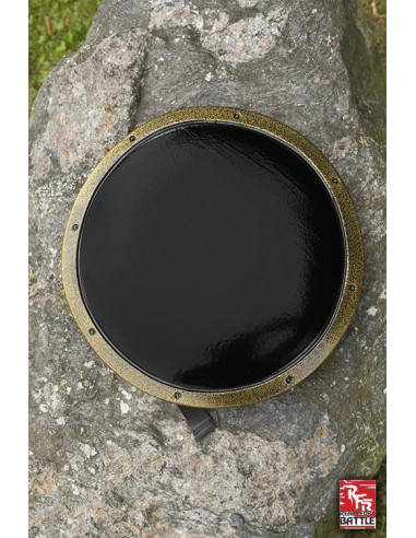 Mittelalterliche schwarze Latexschnalle für LARP, ø36 cm