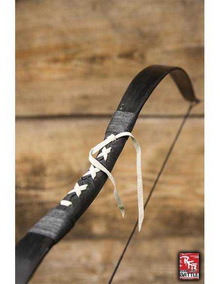 Arco medieval  negro. Cuerda 88 cm.