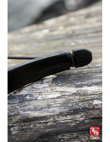 Arco medieval  negro. Cuerda 88 cm.