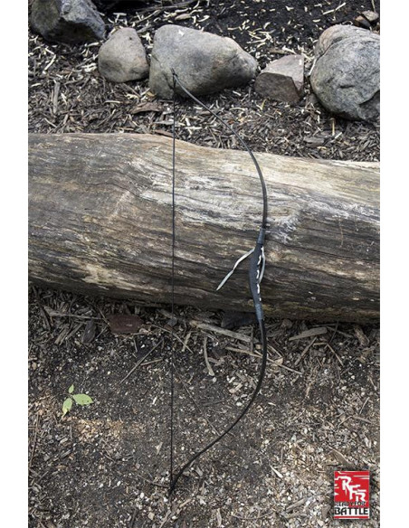 Arco medieval  negro. Cuerda 88 cm.