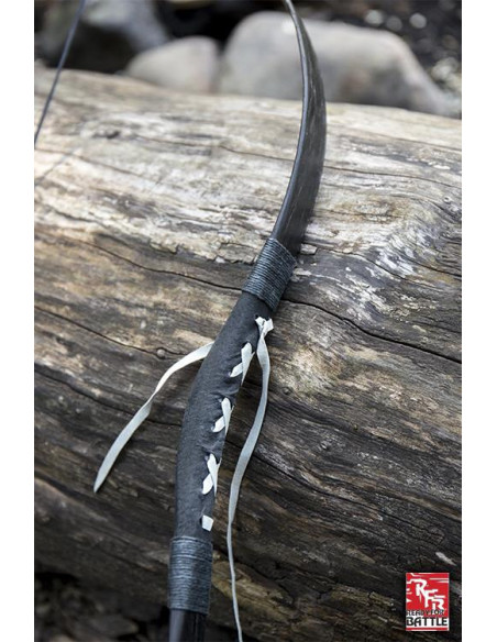 Arco medieval  negro. Cuerda 88 cm.