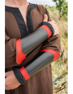Warrior armbanden in zwart-rood, inclusief paar