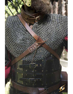 Imperial lederen pijlkoker voor LARP, bruin leer 2