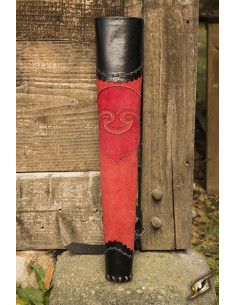 Boogschutterkoker voor Larp, tweekleurig rood-zwart