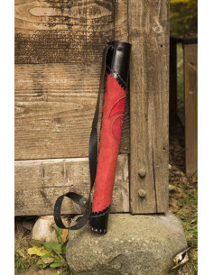 Boogschutterkoker voor Larp, tweekleurig rood-zwart 2