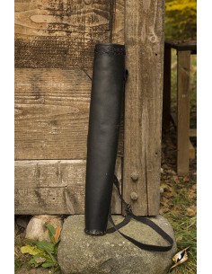 Kleine middeleeuwse Jagerskoker voor LARP, zwarte kleur