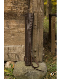 Carcaj medieval pequeño del Cazador para LARP, color marrón