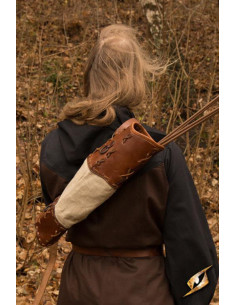 Carcaj de los Salvajes para LARP, color marrón 2