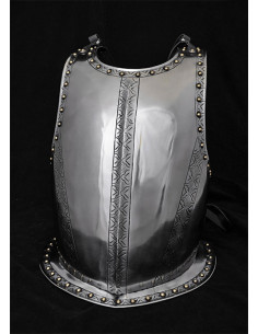 Mittelalterlicher Kürass oder Harnisch aus Stahl mit...
