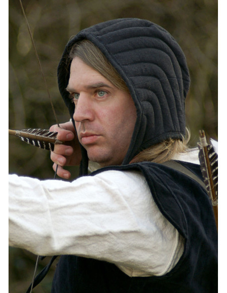 Schwarzer gesteppter Guerrero-Krepp