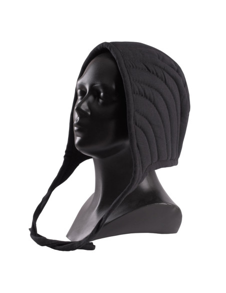 Schwarzer gesteppter Guerrero-Krepp