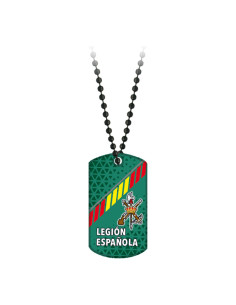 Chapa con impreso 3D Legión Española, con cadena