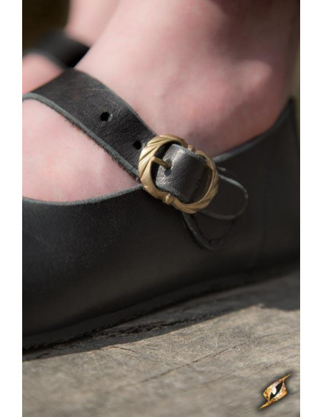 Schwarze Astrid Mittelalterschuhe für...