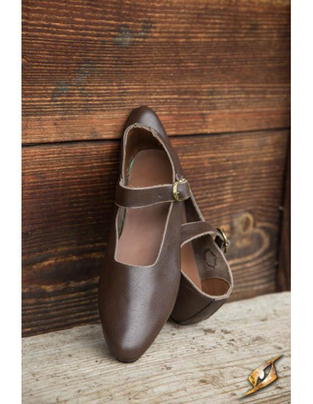 Zapatos medievales Astrid marrones...